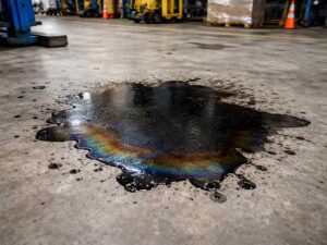 Vazamento de óleo em compressores industriais